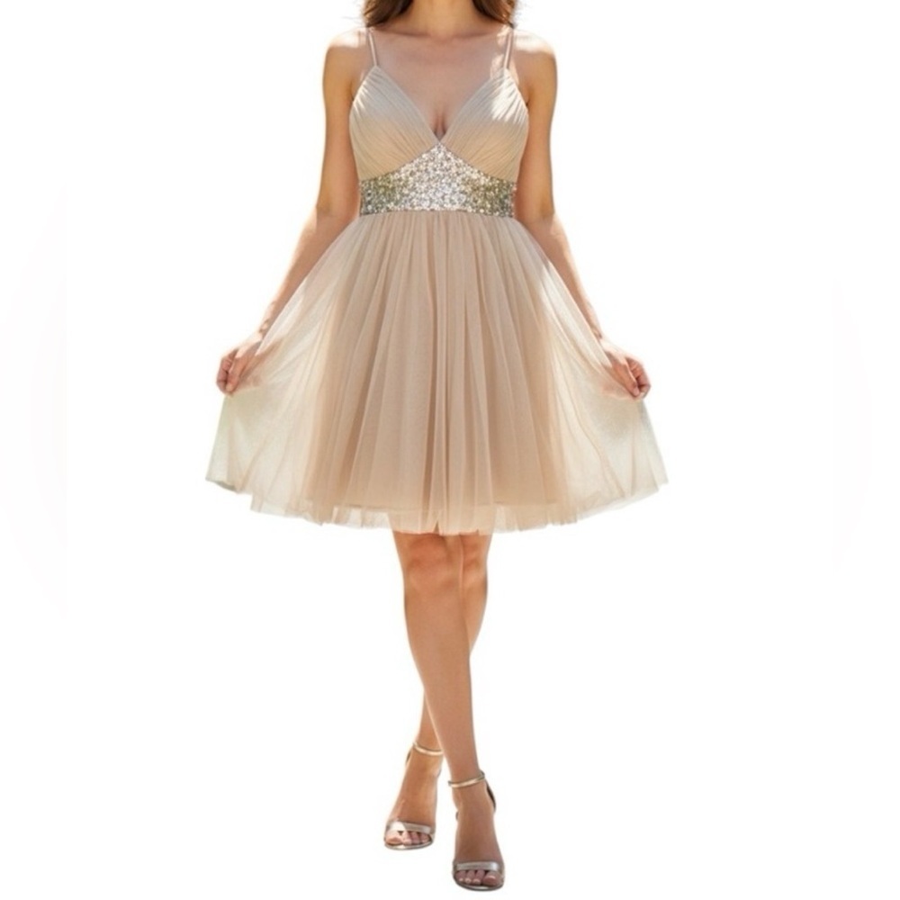 Mac Duggal Couture Tulle Embellished Dress